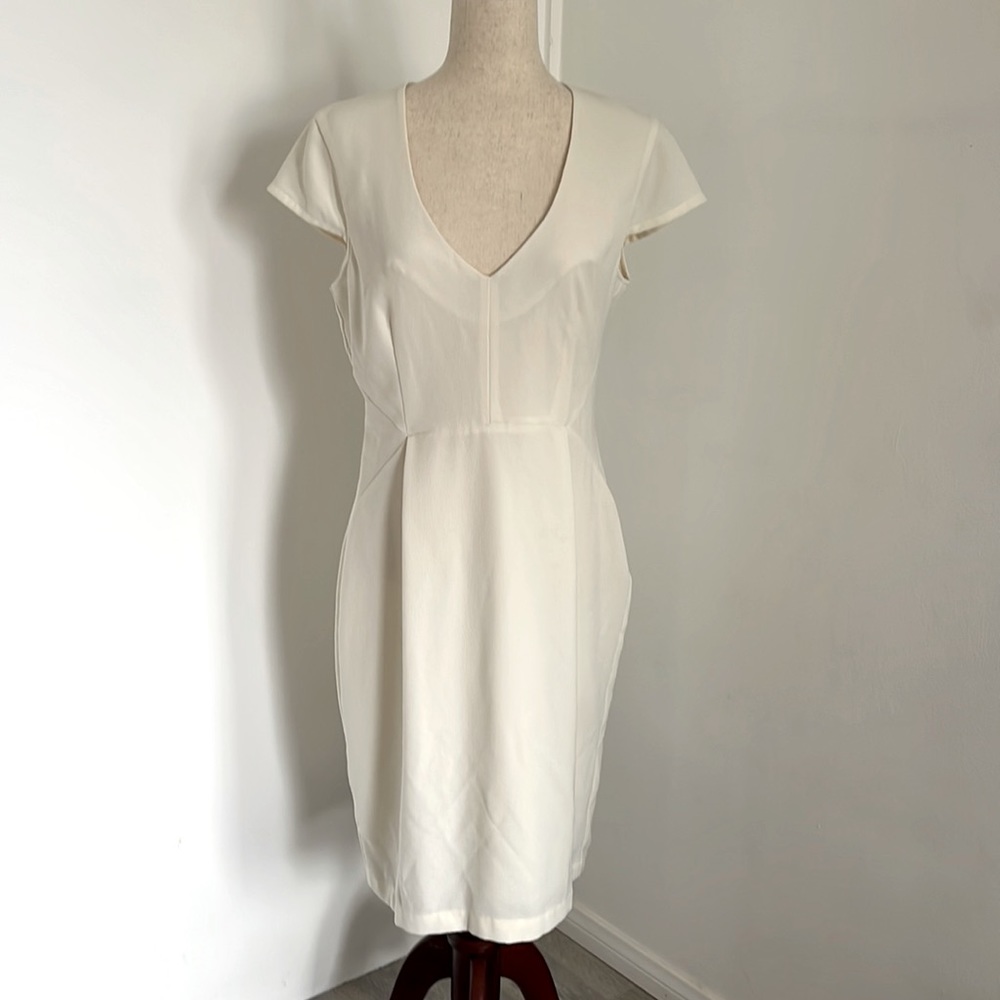 H&M White midi dress